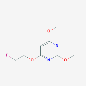 molecular formula C8H11FN2O3 B13104876 4-(2-Fluoroethoxy)-2,6-dimethoxypyrimidine 
