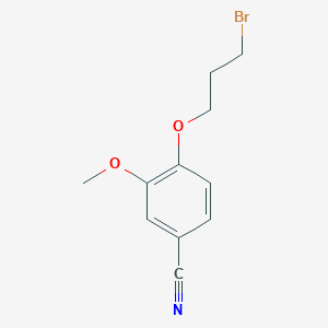 molecular formula C11H12BrNO2 B1310488 4-(3-Bromopropoxy)-3-methoxybenzonitrile CAS No. 3244-23-3