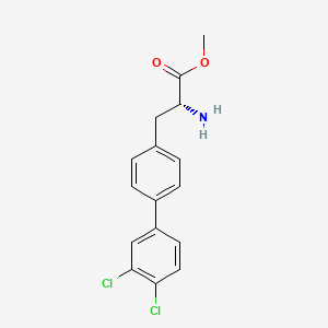 molecular formula C16H15Cl2NO2 B13104885 methyl (2R)-2-amino-3-[4-(3,4-dichlorophenyl)phenyl]propanoate CAS No. 1212823-39-6