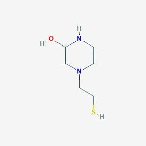 molecular formula C6H14N2OS B13104911 4-(2-Mercaptoethyl)piperazin-2-ol 