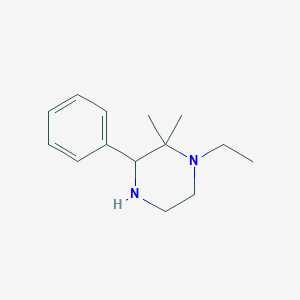 molecular formula C14H22N2 B13104912 1-Ethyl-2,2-dimethyl-3-phenylpiperazine 