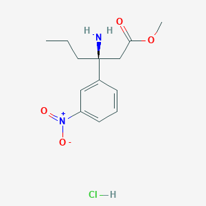 molecular formula C13H19ClN2O4 B13104913 (S)-Methyl 3-amino-3-(3-nitrophenyl)hexanoate hydrochloride 