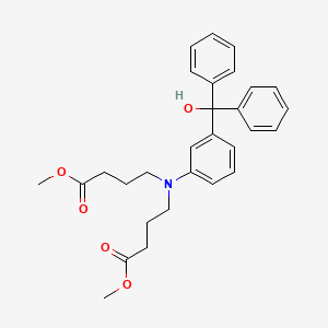 molecular formula C29H33NO5 B13104915 Dimethyl 4,4'-((3-(hydroxydiphenylmethyl)phenyl)azanediyl)dibutanoate CAS No. 1373882-70-2