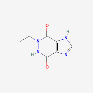 molecular formula C7H8N4O2 B13104917 5-Ethyl-5,6-dihydro-1H-imidazo[4,5-d]pyridazine-4,7-dione 
