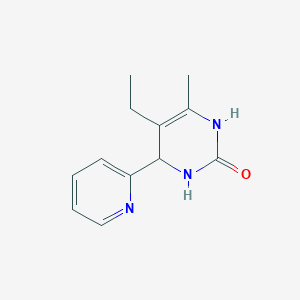 molecular formula C12H15N3O B13104920 5-Ethyl-6-methyl-4-(pyridin-2-yl)-3,4-dihydropyrimidin-2(1H)-one 