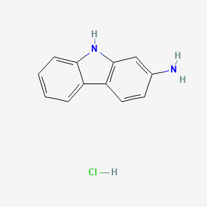 molecular formula C12H11ClN2 B13104937 9H-Carbazol-2-aminehydrochloride CAS No. 63716-35-8