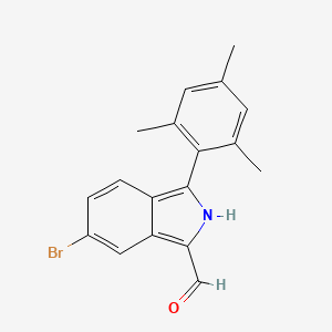 molecular formula C18H16BrNO B13104957 6-Bromo-3-(2,4,6-trimethylphenyl)-2H-isoindole-1-carbaldehyde CAS No. 358641-90-4