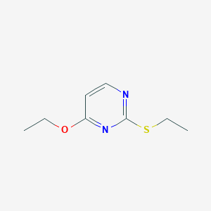 molecular formula C8H12N2OS B13104964 4-Ethoxy-2-(ethylthio)pyrimidine 