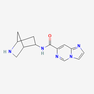 molecular formula C13H15N5O B13105006 N-(2-Azabicyclo[2.2.1]hept-5-yl)imidazo[1,2-c]pyrimidine-7-carboxamide 