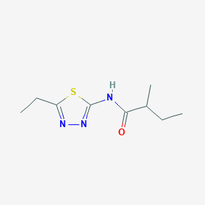 molecular formula C9H15N3OS B13105020 N-(5-ethyl-1,3,4-thiadiazol-2-yl)-2-methylbutanamide 
