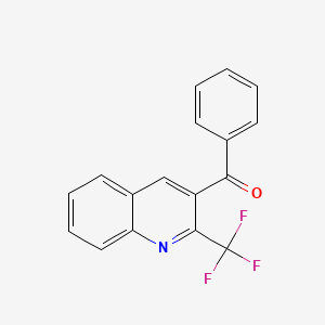 molecular formula C17H10F3NO B13105055 Phenyl(2-(trifluoromethyl)quinolin-3-YL)methanone 