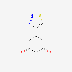 molecular formula C8H8N2O2S B13105062 5-(1,2,3-Thiadiazol-4-yl)cyclohexane-1,3-dione 