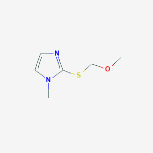 molecular formula C6H10N2OS B13105078 2-((Methoxymethyl)thio)-1-methyl-1H-imidazole 