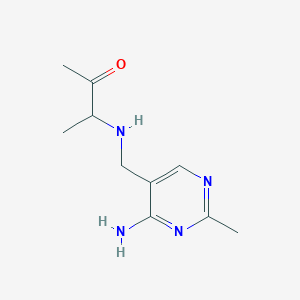 molecular formula C10H16N4O B13105092 3-(((4-Amino-2-methylpyrimidin-5-yl)methyl)amino)butan-2-one 
