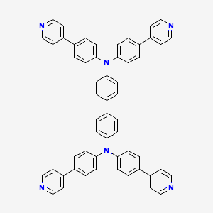molecular formula C56H40N6 B13105100 N4,N4,N4',N4'-Tetrakis(4-(pyridin-4-yl)phenyl)-[1,1'-biphenyl]-4,4'-diamine 