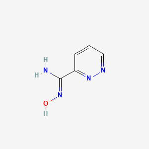 molecular formula C5H6N4O B13105154 N'-Hydroxypyridazine-3-carboximidamide CAS No. 90993-48-9
