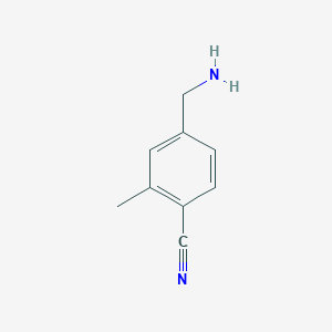 molecular formula C9H10N2 B13105186 4-Cyano-3-methylbenzylamine 