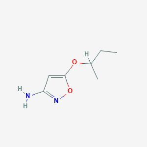 molecular formula C7H12N2O2 B13105187 5-(sec-Butoxy)isoxazol-3-amine 