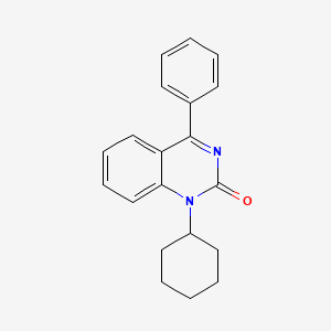 molecular formula C20H20N2O B13105199 1-Cyclohexyl-4-phenylquinazolin-2(1H)-one 