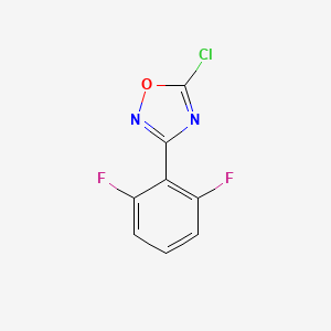 molecular formula C8H3ClF2N2O B13105237 5-Chloro-3-(2,6-difluorophenyl)-1,2,4-oxadiazole 