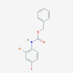 molecular formula C14H11BrFNO2 B13105254 Benzyl (2-bromo-4-fluorophenyl)carbamate 