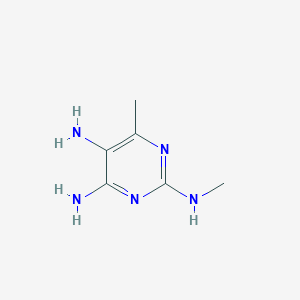 molecular formula C6H11N5 B13105304 N2,6-Dimethylpyrimidine-2,4,5-triamine 