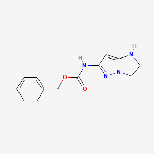 molecular formula C13H14N4O2 B13105309 Benzyl (2,3-dihydro-1H-imidazo[1,2-B]pyrazol-6-YL)carbamate 