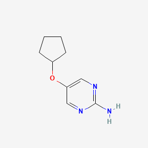 molecular formula C9H13N3O B13105335 5-(Cyclopentyloxy)pyrimidin-2-amine CAS No. 1192813-83-4