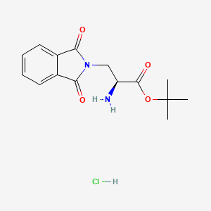 molecular formula C15H19ClN2O4 B13105345 (S)-tert-Butyl2-amino-3-(1,3-dioxoisoindolin-2-yl)propanoatehydrochloride 