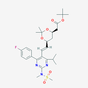 tert-Butyl (6-(2-(4-(4-fluorophenyl)-2-((methanesulfonyl)(methyl)amino)-6-(propan-2-yl)pyrimidin-5-yl)ethenyl)-2,2-dimethyl-1,3-dioxan-4-yl)acetate