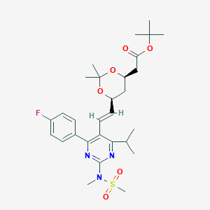 molecular formula C₂₉H₄₀FN₃O₆S B131054 tert-Butyl 6-[(1E)-2-[4-(4-fluorophenyl)-6-(1-methylethyl)-2-[methyl(methylsulfonyl)amino]-5-pyrimidinyl]ethenyl]-2,2-dimethyl-1,3-dioxane-4-acetate CAS No. 289042-12-2