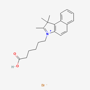 molecular formula C21H26BrNO2 B1310541 3-(5-Carboxypentyl)-1,1,2-trimethyl-1H-benzo[e]indol-3-ium bromide CAS No. 171429-39-3