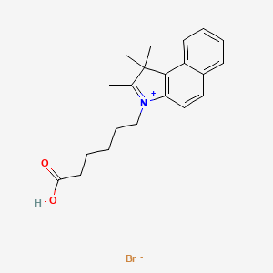 B1310541 3-(5-Carboxypentyl)-1,1,2-trimethyl-1H-benz[e]indolium bromide CAS No. 171429-39-3