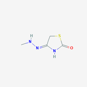 molecular formula C4H7N3OS B13105420 4-(2-Methylhydrazinyl)thiazol-2(5H)-one 