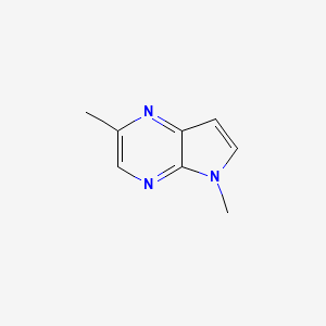 molecular formula C8H9N3 B13105438 2,5-Dimethyl-5H-pyrrolo[2,3-b]pyrazine 