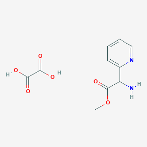 molecular formula C10H12N2O6 B13105460 Methyl 2-amino-2-(pyridin-2-yl)acetate oxalate 