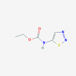 molecular formula C5H7N3O2S B13105495 Ethyl 1,2,3-thiadiazol-5-ylcarbamate 