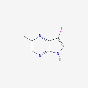 molecular formula C7H6IN3 B13105533 7-iodo-2-methyl-5H-pyrrolo[2,3-b]pyrazine 