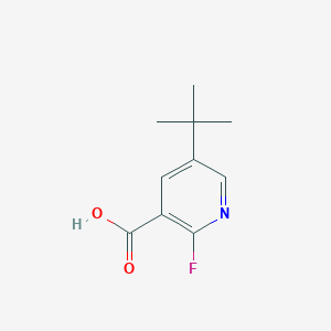 molecular formula C10H12FNO2 B13105569 5-(tert-Butyl)-2-fluoronicotinicacid 