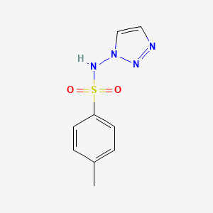 molecular formula C9H10N4O2S B13105631 p-Toluenesulfonamide, N-1H-1,2,3-triazol-1-yl-(8CI) 