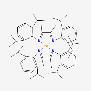 molecular formula C56H80FeN4 B13105632 Bis(2,3-dimethyl-1,4-bis(2,6-diisopropylphenyl)-1,4-diaza-1,3-butadiene(1-))iron(II) 