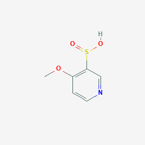 molecular formula C6H7NO3S B13105655 4-Methoxypyridine-3-sulfinicacid 
