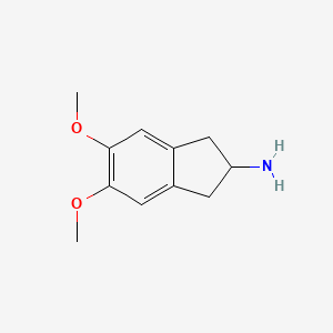 molecular formula C11H15NO2 B1310566 5,6-dimethoxy-2,3-dihydro-1H-inden-2-amine CAS No. 83598-55-4