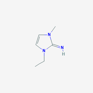 molecular formula C6H11N3 B13105765 1-Ethyl-3-methyl-1H-imidazol-2(3H)-imine 