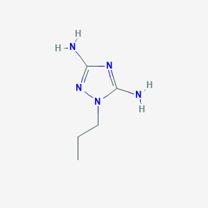 molecular formula C5H11N5 B13105777 1-propyl-1H-1,2,4-triazole-3,5-diamine 