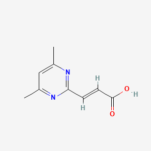 molecular formula C9H10N2O2 B13105810 3-(4,6-Dimethylpyrimidin-2-yl)acrylic acid 