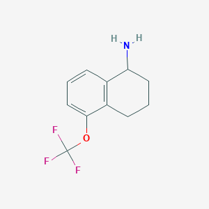 molecular formula C11H12F3NO B13105816 5-(Trifluoromethoxy)-1,2,3,4-tetrahydronaphthalen-1-amine hydrochloride 