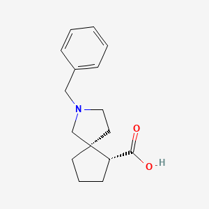 molecular formula C16H21NO2 B13105817 Rac-(5R,6S)-2-benzyl-2-azaspiro[4.4]nonane-6-carboxylic acid 