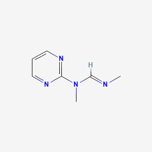 molecular formula C7H10N4 B13105839 N,N'-Dimethyl-N-2-pyrimidinylimidoformamide 