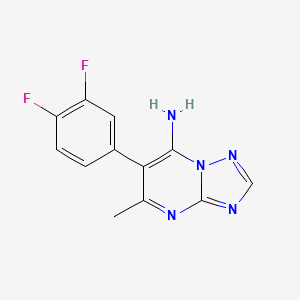 molecular formula C12H9F2N5 B13105845 6-(3,4-Difluorophenyl)-5-methyl-[1,2,4]triazolo[1,5-A]pyrimidin-7-amine CAS No. 922187-08-4